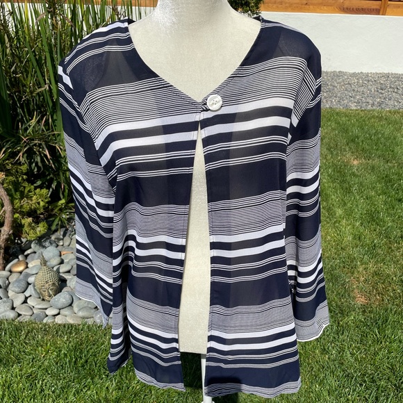 California Concepts Connection striped blouse XL - Picture 1 of 7